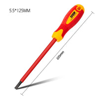 DELI 1/5/7/12PCS VDE Insulated Screwdriver Home Circuit Tool Insulation Isolation Current Electrician Cross Flat Screwdriver