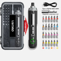 DELI 3.6V Cordless Screwdriver Rechargeable Lithium Battery Screwdriver Power Screwdriver Gift Packing LED Lamp Tools Set