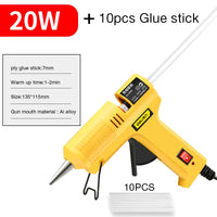 DELI 80W Hot Melt Glue Gun Set With Glue Stick Industrial Mini 20W Glue Guns Thermo Electric Heat Temperature Repair Tool