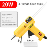 DELI 80W Hot Melt Glue Gun Set With Glue Stick Industrial Mini 20W Glue Guns Thermo Electric Heat Temperature Repair Tool