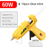 DELI 80W Hot Melt Glue Gun Set With Glue Stick Industrial Mini 20W Glue Guns Thermo Electric Heat Temperature Repair Tool