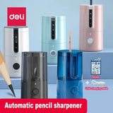 DELI Automatic Electric Pencil Dispenser Office School Stationery Pencil Sharpener Children's Coloured Pencil Dispenser