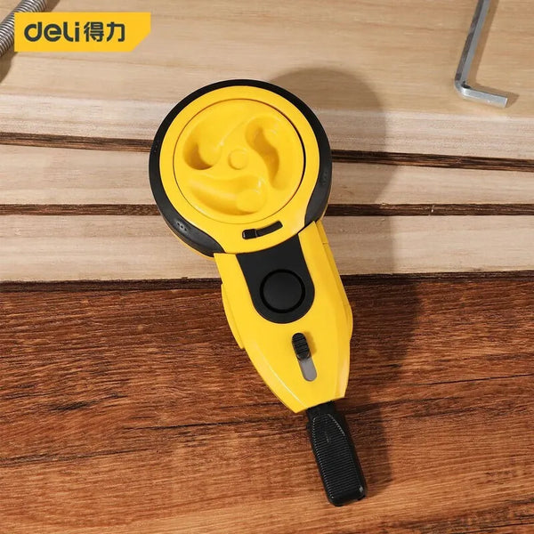 DELI  Automatic Rewinding Carpentry Ink Drawing Line Marker Carpenter Tools Wood Scriber Ground Scriber Nylon Wire hand tools