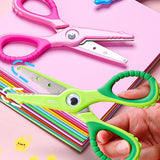 DELI Child Safety Scissors Kindergarten Round Head Small Plastic Paper Scissors for Kids DIY School Stationery