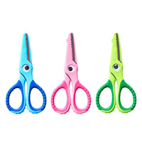 DELI Child Safety Scissors Kindergarten Round Head Small Plastic Paper Scissors for Kids DIY School Stationery