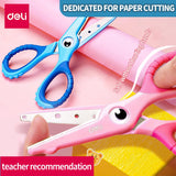 DELI Child Safety Scissors Kindergarten Round Head Small Plastic Paper Scissors for Kids DIY School Stationery