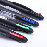 DELI Color Ballpoint Pen 3PCS/Lot Blue Black Red Green 4 In 1 Colorful Ball Pens 0.7mm Ink Refill School Office Stationery