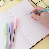 DELI Cute Ballpoint Pen Macaroon Color Blue Ink 0.7 mm Smooth Writing Tools School Ball Point Pen