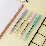 DELI Cute Ballpoint Pen Macaroon Color Blue Ink 0.7 mm Smooth Writing Tools School Ball Point Pen