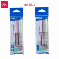 DELI Cute Ballpoint Pen Macaroon Color Mini Tip 0.7mm Blue Ink Smooth Writing Tools School Ball Point Pen