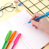 DELI Cute Ballpoint Pen Macaroon Color Mini Tip 0.7mm Blue Ink Smooth Writing Tools School Ball Point Pen