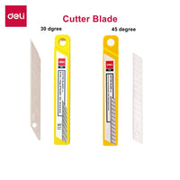 DELI Cutting Knife Blades Replacement 10PCS Pack Utility Knife Paper Cutter Blades Stationery