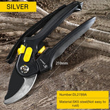 DELI Durable Pruning Shear Garden Tools Safety Labor saving High Carbon Steel scissors Gardening Plant Sharp Branch Pruners