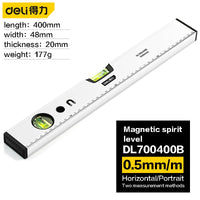 DELI High Precision Strong Magnetic Spirit Level Digital Inclinometer Protractor Adjustable Goniometer Angle Slope Meter Ruler