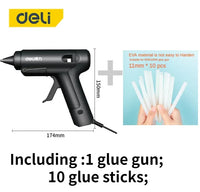 DELI Hot Melt Glue Gun 30-40W Repair Adhesive Tool Handmade DIY Home High Power 11mm Hot Melt Stick pistola de cola quente