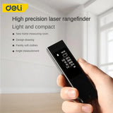 DELI Laser Rangefinder 40m Mini Distance Meter Measuring Tools 28g Portable Rechargeable Digital Laser Meter