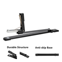 DELI Long Arm Stapler Plier Stapler Machine Black Grey Color Metal Structure Paper Sewing Machine Office Stationery