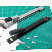 DELI Long Arm Stapler Plier Stapler Machine Black Grey Color Metal Structure Paper Sewing Machine Office Stationery