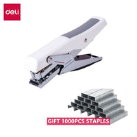 DELI Long Arm Stapler Plier Stapler Machine Black Grey Color Metal Structure Paper Sewing Machine Office Stationery