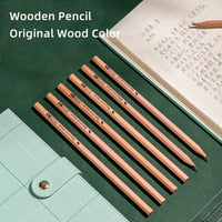 DELI Natural Wooden Pencil 2B HB 10PCS Pack Black Lead Office School Wood Writing Pencils Stationery