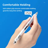 DELI Retractable Gel Ink Pens Black Blue Bullet Tip Office Writing Pen 0.5 mm Replaceable Refills School Supplies