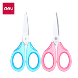 DELI School Scissors Soft-touch Cartoon Safe Scissor 135mm Hand Craft Paper Scissors for kids & Student Stationery