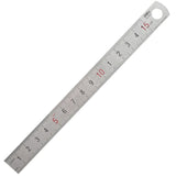 DELI Stainless Steel Straight Ruler Precision 15-30CM Flat Thick Metal Measuring Scale Tools Office Supplies