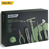 DELI green 2/8 Pcs Multitool Sets Installation Nail Hammer Tape Measuring Home Wrench/Pliers/screwdriver Hand Repair Tools Kits