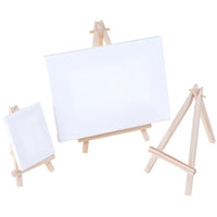 AOOKMIYA DIY Mini easel+Frame Set Pure Cotton Canvas Smooth and Practical Desktop Pure Pine Wood Frame Exhibition