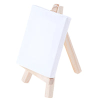 AOOKMIYA DIY Mini easel+Frame Set Pure Cotton Canvas Smooth and Practical Desktop Pure Pine Wood Frame Exhibition