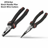 Deli 1/3 Pcs Universal Diagonal Pliers Set Multipurpose Needle Nose Pliers Hardware Tools Electrician Portable Wire Cutters