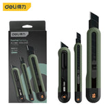 Deli 1/3 Pcs Utility Knife Set Multifunction Self-locking or Rebound Art Knife Sets Portable Office Home Courier Unboxing Knifes