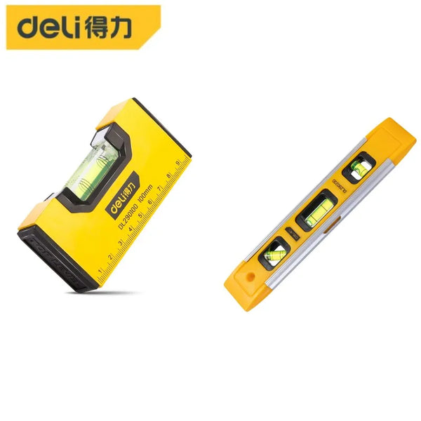 Deli 1 Pcs 100/230mm Level Measuring Instruments High Precision Leveling Tape Multifunction Woodworking Portable Measuring Tool