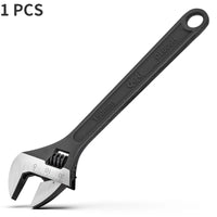 Deli 1 Pcs 6/8/10/12/15 Inch Blackened Adjustable Spanners Multifunctional Auto Repair Hand Tools Household Universal Wrench