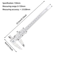 Deli 1 Pcs Vernier Caliper 0-150/0-200/0-300mm Carbon Steel Gauge Multifunctional Woodworking High Precision Measuring Tools