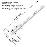 Deli 1 Pcs Vernier Caliper 0-150/0-200/0-300mm Carbon Steel Gauge Multifunctional Woodworking High Precision Measuring Tools