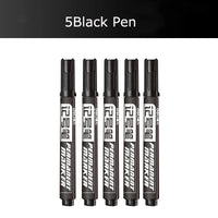 Deli 10/5PC/Lot Permenent Markers Pen 1.5MM Fine Point Waterproof Blue/Black/Red Ink Crude Nib маркеры for Office Stationery