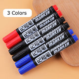 Deli 10/5PC/Lot Permenent Markers Pen 1.5MM Fine Point Waterproof Blue/Black/Red Ink Crude Nib маркеры for Office Stationery