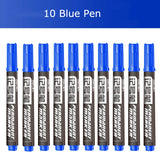 Deli 10/5PC/Lot Permenent Markers Pen 1.5MM Fine Point Waterproof Blue/Black/Red Ink Crude Nib маркеры for Office Stationery