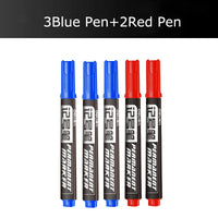 Deli 10/5PC/Lot Permenent Markers Pen 1.5MM Fine Point Waterproof Blue/Black/Red Ink Crude Nib маркеры for Office Stationery