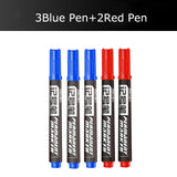 Deli 10/5PC/Lot Permenent Markers Pen 1.5MM Fine Point Waterproof Blue/Black/Red Ink Crude Nib маркеры for Office Stationery