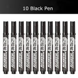 Deli 10/5PC/Lot Permenent Markers Pen 1.5MM Fine Point Waterproof Blue/Black/Red Ink Crude Nib маркеры for Office Stationery