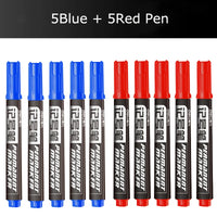 Deli 10/5PC/Lot Permenent Markers Pen 1.5MM Fine Point Waterproof Blue/Black/Red Ink Crude Nib маркеры for Office Stationery