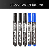 Deli 10/5PC/Lot Permenent Markers Pen 1.5MM Fine Point Waterproof Blue/Black/Red Ink Crude Nib маркеры for Office Stationery