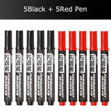 Deli 10/5PC/Lot Permenent Markers Pen 1.5MM Fine Point Waterproof Blue/Black/Red Ink Crude Nib маркеры for Office Stationery