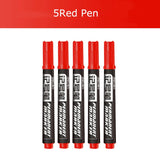 Deli 10/5PC/Lot Permenent Markers Pen 1.5MM Fine Point Waterproof Blue/Black/Red Ink Crude Nib маркеры for Office Stationery