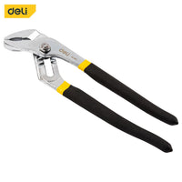 Deli 10 Inch Adjustable Water Pump Plier Quick Release Multifunctional Adjustable Plier Straight Jaw Groove Joint Plier