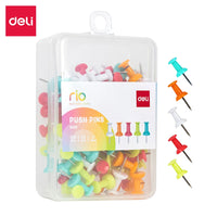 Deli 100pcs Push Pin Office School Supply E0030 E0031