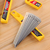 Deli 10pcs/box Knife Blade 18mm Width SK5 Metal Blade for Home School Art Craft Paper Box Cutting Utility Knife Tool stationery