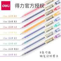 Deli 12pcs Set Ultra Quality Gel Pen Writing Neutral Pen Black Blue Red Ink Signature Pen Ballpoint For Office School Supplies